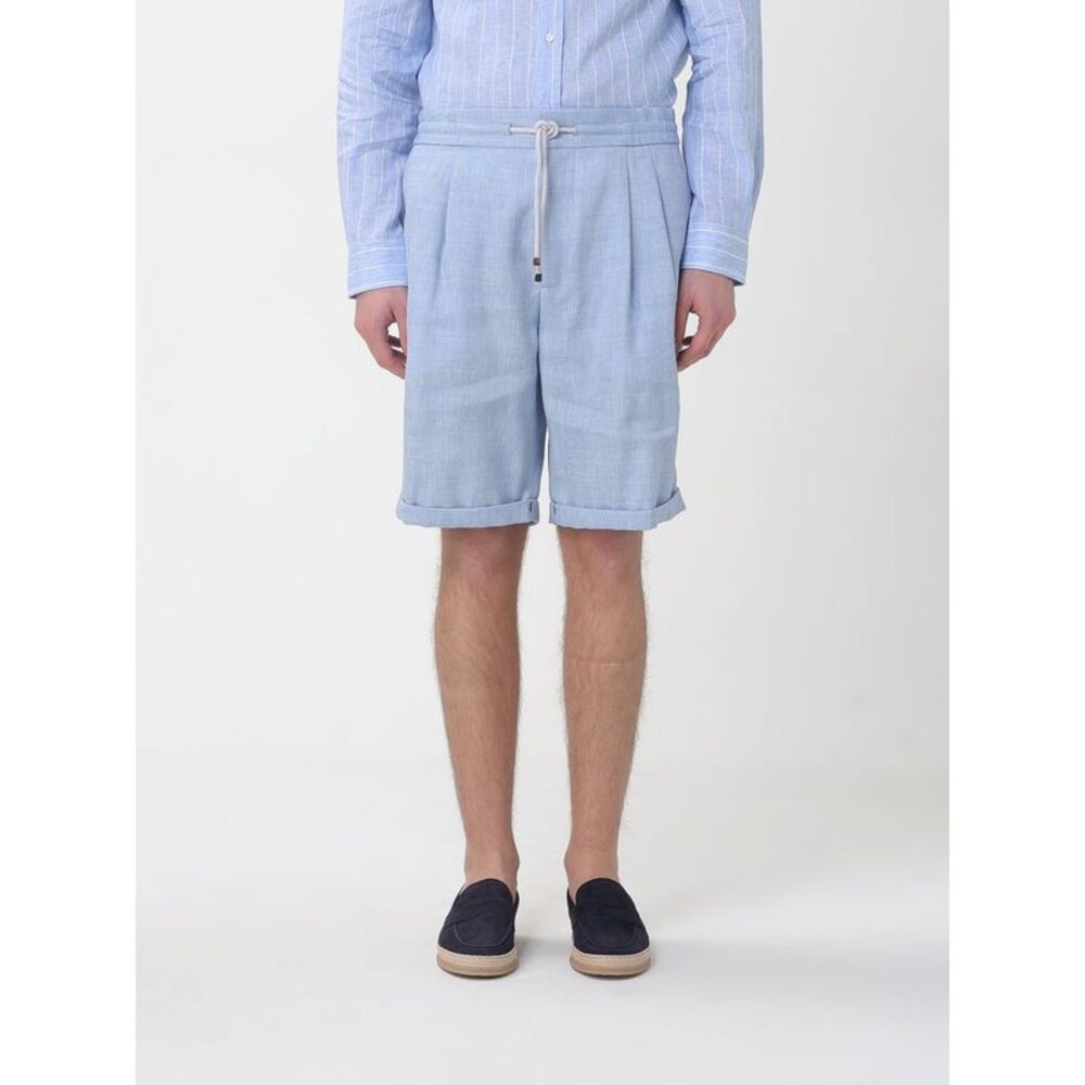 Brunello Cucinelli Men Linen Blend Shorts Brunello Cucinelli